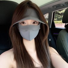 冰絲防曬面罩臉罩防紫外線騎行透氣遮陽大帽檐臉基尼面罩面罩全臉