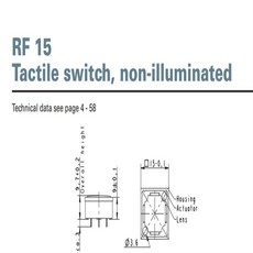 빛이 없는 사각 DIP3 택트 스위치 독일 RA 3.14.100.006/0000 15x15x9.7mm 5 개/로트