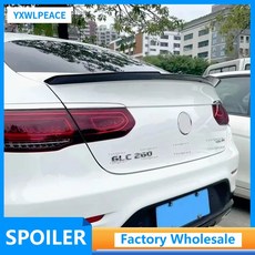벤츠 GLC 쿠페 스포일러 2016-2020 GLC200 GLC260 GLC300 ABS 프라이머 컬러 리어 트렁크 호환, 유광 Black
