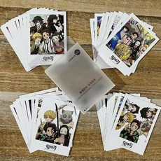 鬼滅之刃明信片 高清LOMO卡 高級質感 實用禮物, 1個, 高清LOMO卡片40張不重複