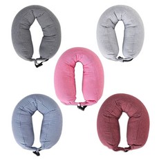 여행용 자동차용 버클형 필수품 목베개 CT43 푹신한 휴대용 27104EA 1(pc), 검정