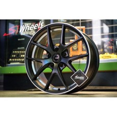 FK鋁圈 17吋 5/114.3 MAT17 平光黑車內掛 鋁合金輪圈, 1個