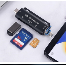 USB 타입C 멀티슬롯 카드 인식 휴대 기기, 1개, 1