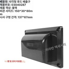 후드 캠핑카 냄새제거 환기 주방 내부 환풍기, 후드 블랙, 1개