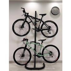 자전거 스탠드 랙 실내 MTB 거치대 지지대 수직 렉, 1개, 1cm, 블랙 2대 2.15m