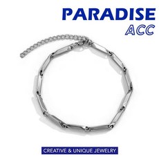PARADISE 基礎款瓜子鈦鋼手鍊，百搭歐美風，316L不掉色防過敏，3mm精緻細鍊, 1個, 粗3MM,16CM+5CM
