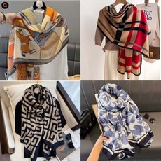 신상추가) 고급 소재 부드러운감촉 비스코스 면 광폭 롱 데일리 남여공용스카프 머플러, 랜덤