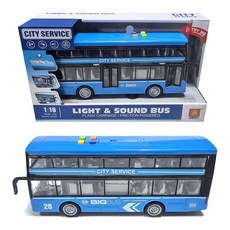 [세계유통] 2층 시티버스(파랑)912B / 빛과 소리나는 후릭션 미니카/ 문이 열려요~ / 어린이날 크리스마스 어린이집 남아여아 생일선물, 1개