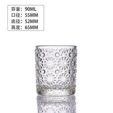 高質感透明玻璃蠟燭容器 DIY香氛蠟燭材料 多用途餐桌裝飾香薰杯, 1個, 小款煙花