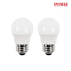번개표 / 금호전기 LED 인지구 전구 4W, 전구색, 2개