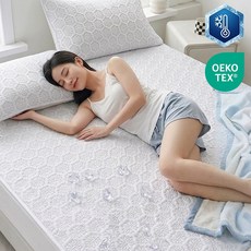Ahomeone 냉감 쿨매트 여름 냉감패드 눈꽃 침대 쿨매트