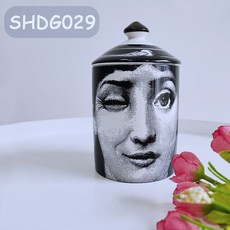 블루밍가든 감성 인테리어 포르나 얼굴 세라믹 캔들홀더 세티