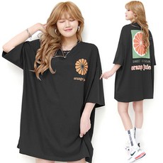 현이네 ] 오렌지반팔티 4컬러 ( 남여공용 ) / 빅사이즈