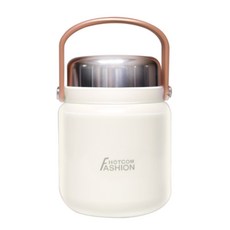 핫콤 패션 죽통 겸 도시락, 1개, 아이보리, 650ml