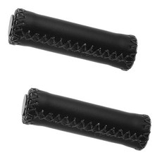 자전거 컴포트 핸들바 그립 브라운 비치 소프트 합성 가죽 커버 그립바 비닐 그립이 가장 적합한 (7/8") 22.2mm, Black, 1개, Black