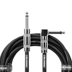 게이터 케이스 백라인 시리즈 5피트 스트레이트에서 직각 기타 악기 케이블 GCWB- -05RA 의 케이블웍스, 20 Feet, Right Angle