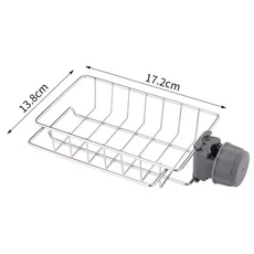 주방 싱크 배수 랙 스폰지 보관 수도꼭지 홀더 비누 드레이너 수건 선반 주최자 악세사리, With Towel holder