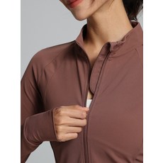 여성 슬림핏 요가집업 가을용 스탠드칼라 스포츠 재킷 신축성 운동복 아우터 피트니스웨어 조깅 필라테스 트레이닝웨어