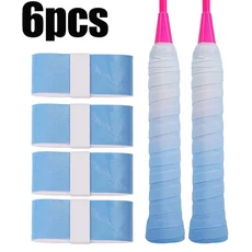 미끄럼 방지 배드민턴 핸들 그립 테이프 통기성 테니스 땀 흡수 밴드 자전거 낚싯대 야구 스쿼시 라켓용, 03 Blue-6PCS