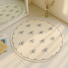 케이트가든 리본 원형 러그 주방 발코니 현관 발매트
