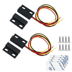 [ 1239361 ] 마그네틱 리드 스위치 일반 닫힘/개방 NO/NC 방수 DC 12V 액세스 제어용 마이크로 도어 센서 창 접촉 알람 시스템 교체용(2팩), [ 1239361 ] 마그네틱 리드 스위치, 일반 닫힘