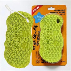 때밀이 스펀지 무통 만능 때지우개, 1개, 1개입, 연두색