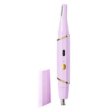 【雙刀頭二合一】 USB多功能雙刀頭電動修眉刀 修眉刀/電動修眉刀/USB修眉刀/雙刀頭修眉刀, 1個, 夢幻紫