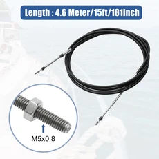 Motoforti 6-19ft 1.8M-5.8M 선외기 엔진 보트 모터 조향 시스템 용 해양 스로틀 시프트 원격 제어 박스 케, 15ft 4.6M Black, 1개