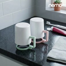 네모워터 거꾸로 회전 양치컵, 민트+핑크, 1세트