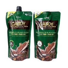 캔디 티에스 트리트먼트 칼라 크림 1제 2제 각 400g, 3N 어두운 갈색, 1개