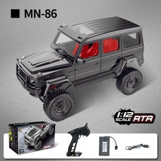 MN86S 벤츠 G500 브라부스 오프로드 합금 RC카 1대12 사륜구동 RC, MN86 블랙 RTR-G500, 1개