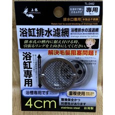 霏霓莫屬 上龍 TL-2462 浴缸排水濾網 防蟑螂毛髮不鏽鋼濾水網