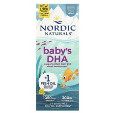 노르딕 내추럴스 영유아 오메가3 60ml DHA EPA 유아 비타민D, 1개