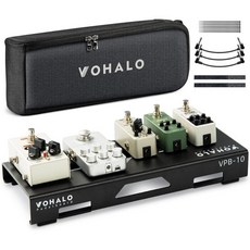 기타 페달 보드 가방 케이스 캐리백이 있는 미니 14인치 이펙트 컴팩트 소형 14.1인치 x 5.5인치 포함된 산 테이프 케이블 타이 패치, Pedal Board with Bag