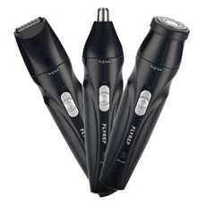 FLYREP 電動剃陰毛器 男女私密處修剪刮毛刀脫毛儀, 黑色三合一, 如圖所示