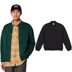 United Athle 日本頂級柔棉10.0oz T/C內刷毛寬鬆棒球外套 5789-01，舒適保暖，時尚百搭