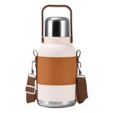 스텐 316 텀블러 보온보냉 원터치 대용량 등산캠핑용, 흰색, 2개, 1200ml