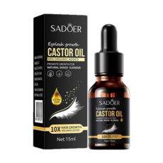 Sadoer 睫毛眉毛護理精華 蓖麻油精華 15ml, 1個, 1 * 養護睫毛