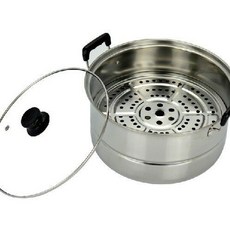 不銹鋼蒸鍋 加高加厚湯鍋 電磁爐通用鍋具, 1個, 26CM單層