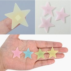 밤에 빛나는 야광 별 스티커 80개, 옐로우