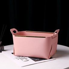 茶几收納筐, 粉色, 1層
