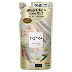 Kao 花王 FLAIR FRAGRANCE IROKA 衣物柔軟精 Naked Lily裸感百合香 補充包 [衣物柔軟精], 1個, 440ml