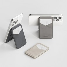 미니덕트 레더 가죽 맥세이프 휴대폰 카드지갑 mi2300DT, 1개, 빈티지 그레이