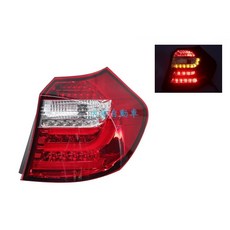 大禾自動車 LED 光柱 紅白 尾燈組 適用 BMW E87 05-07，提升夜間行車安全, 1個