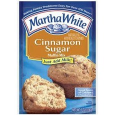 마사 화이트 시나몬 설탕 머핀 믹스 7oz 파우치 (6개 팩) Martha White Cinnamon Sugar Muffin Mix 7oz Pouch (Pack of 6), 1개, 198g