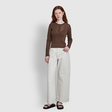 JAJU 여 시어 립 슬림핏 긴팔 가디건 J116204008071 669463