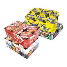 농심 육개장 6입+튀김우동 소컵 6입+새우탕 소컵 6입+진라면 소컵 순한맛 6입, 1개