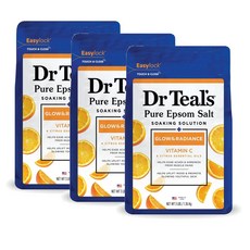 닥터틸즈 퓨어 앱솜솔트 비타민C 감귤 DrTeal's Pure Epsom Salt Glow Radiance, 1.36kg, 3개