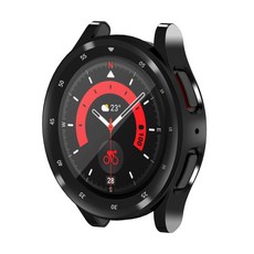 ITSTYLE Galaxy Watch 5 Pro替換前蓋360度全覆蓋透明邊框保護殼, 黑色的