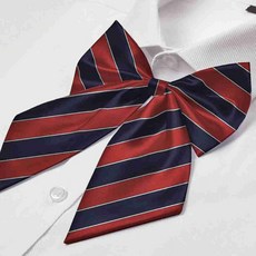 유니폼 리본 넥타이 레드 체크 여성리본타이